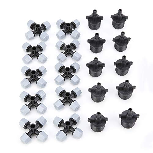 Adfaga 4アウトレットマイクロスプレースプリンクラーガーデン灌漑ミストアトマイズノズル10pcs 1/2インチ男性糸耐久性のあるプラスチック簡単な農業用温室用水散水