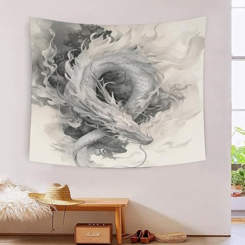 Tapisserie dragon 3D grand format pour relooker une chambre d'ado