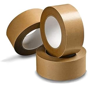 Indigo® Premium Brown Framers Tape – Self Adhesive Picture Framing Masking Backing Packaging Tape (1 x 36mm x 50m)