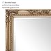 Howard Elliott Queen Ann Rectangular Antique Silver Leaf Wall Mirror, Rectangle Hanging Wood Framed Vanity Mirrors for Home Decor, Living Room, Bathroom, Bedroom, or Hallway, 24 x 36 Inch