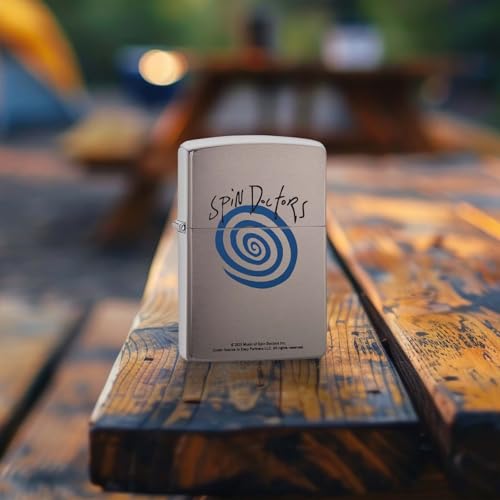 Encendedor Zippo Spin Doctors en cromo cepillado miniatura 3