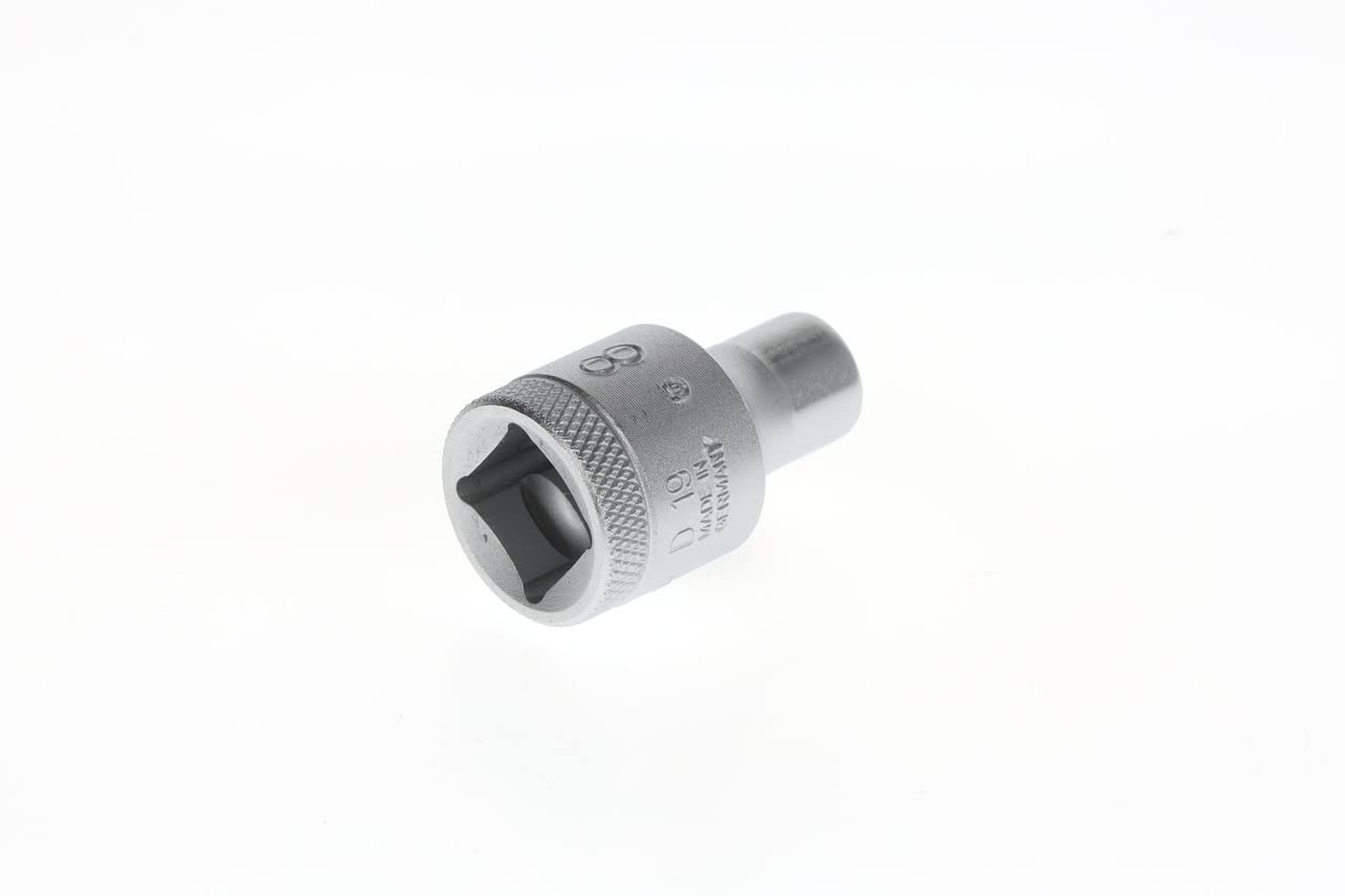 GEDORE Socket, 1/2" 12.5 mm drive, Bi-hex, 8 mm AF, Tool, D 19 8, Chrome-plated steel, Silver - Image 3