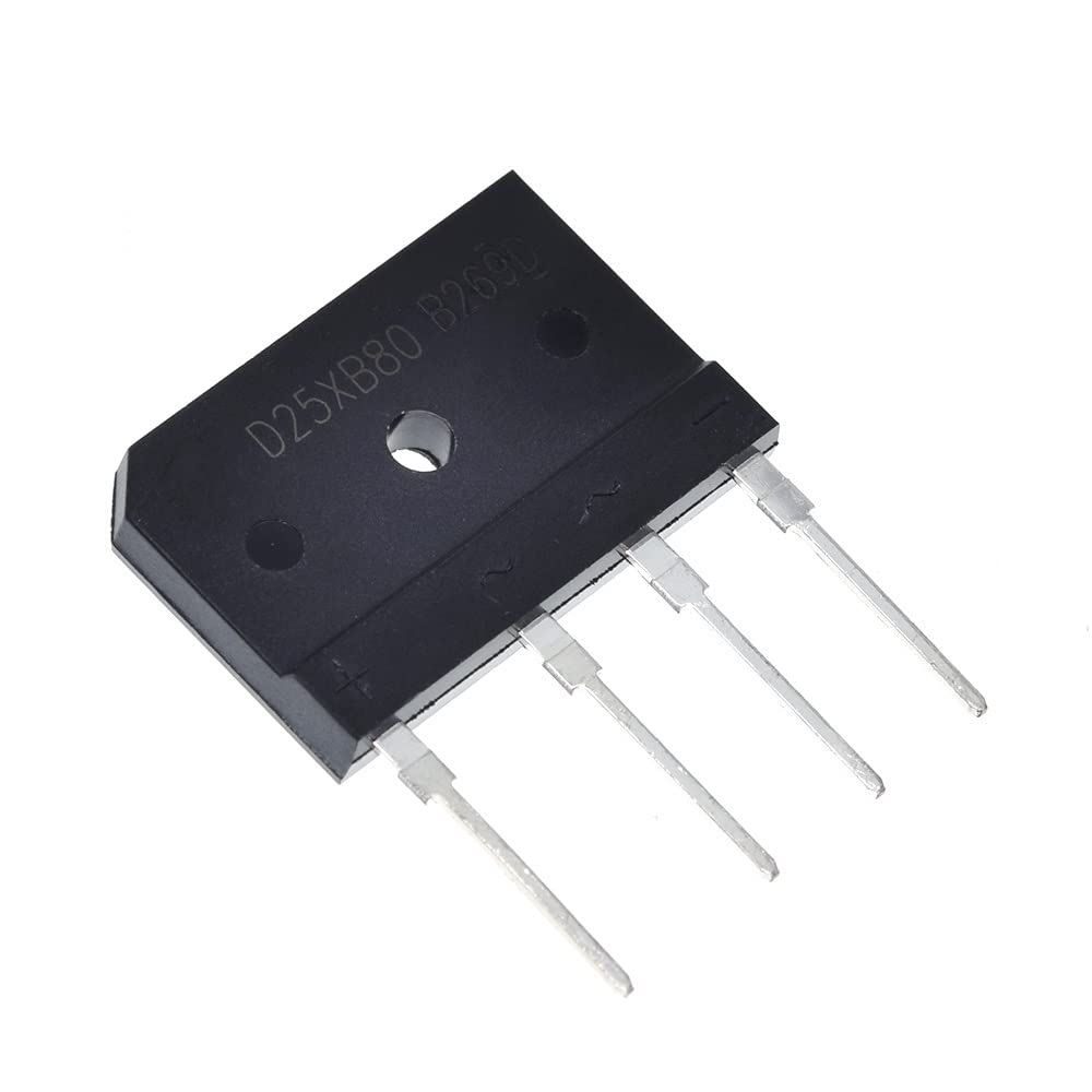 Diodo raddrizzatore a Ponte, diodi elettronici al silicio D25XB80 25A 800V, Dip a 4 Pin (Size : 100Pcs)