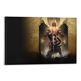 Poster de jeu Nioh 2 - Impression sur toile - Décoration murale moderne pour chambre à coucher - 40 x 60 cm