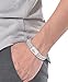 Lacoste Jewelry Weave Men's Stainless Steel Chain Bracelet, Color: Silver (Model: 2040156)