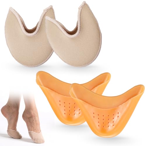 JJUNW 2Pairs Ballet Pointe Dance Shoe Toe,Soft Ballet-Toe, Versatile Pointe Toe-Pads Ballet Toe Pouches Pads Cover for Women Dancers High Heels