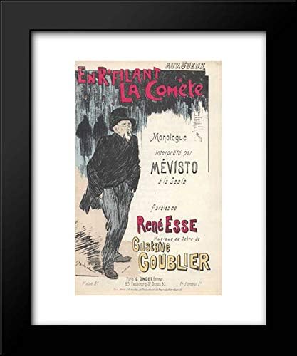 Filant La Comete 15x18 Framed Art Print by Theophile Steinlen
