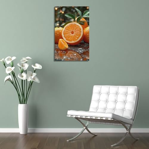 Poster mural orange ZHOUKEG 40x60cm pour réveiller un mur blanc