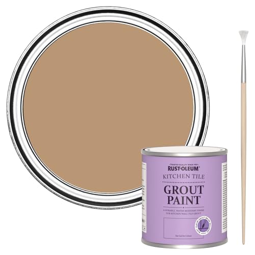 Rust-Oleum Stain-Resistant Brown Kitchen Tile Grout Paint -FIRED CLAY 250ml