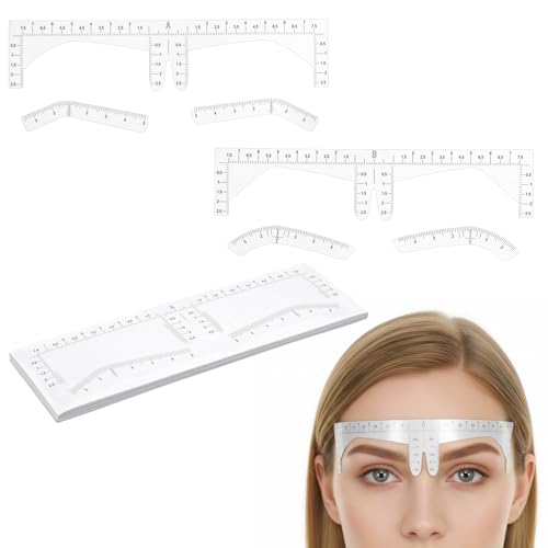 Elegaperma 60 Pcs Eyebrow Stencil Kit, 2 Shapers Eyebrow Stencils, Disposable Eyebrows Stencil for Perfect Brow Styling