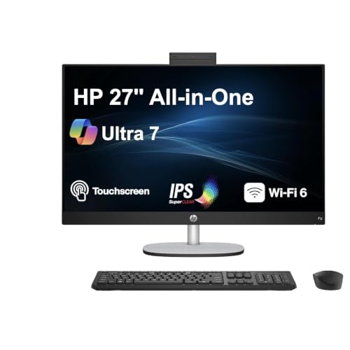 Image of HP AI PC All-in-One Desktop 27 inch Touch IPS FHD Display, Intel Ultra 7-255U