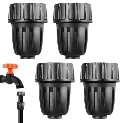 4Pcs Drip Irrigation Hose Connectors 3/4 to 1/2 Faucet to Hose Adapter 3/4 Faucet to1/2 Irrigation Tubing drip irrigation connectors