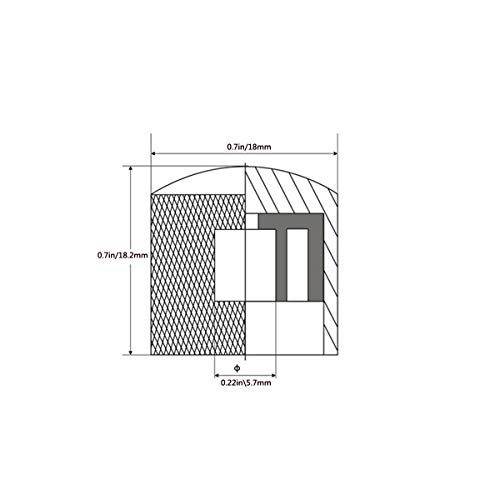 Lgege Metal Volume Tone Dome Knobs Volume Control Knobs For Electric Guitar Bass With Inner Hexagon Spanner Black, 4 Pcs #TOP4