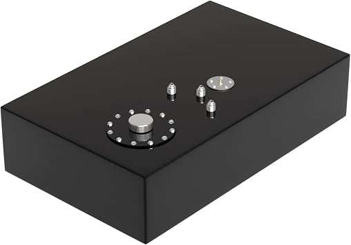 17 Gallon Top Feed Fuel Cell 64L Universal Aluminum Polished Racing Street Drifting Fuel Cell Gas Tank with Level Sensor and Quick Release Fuel Cap,Black