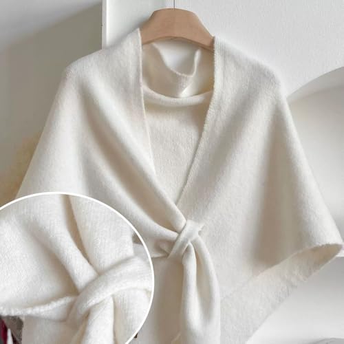 Pashmina Wraps Women Knitted Shawls and Wraps 2025 Fashion Solid Shoulder Top Sweater Cardigan Cape Shawl Scarf4