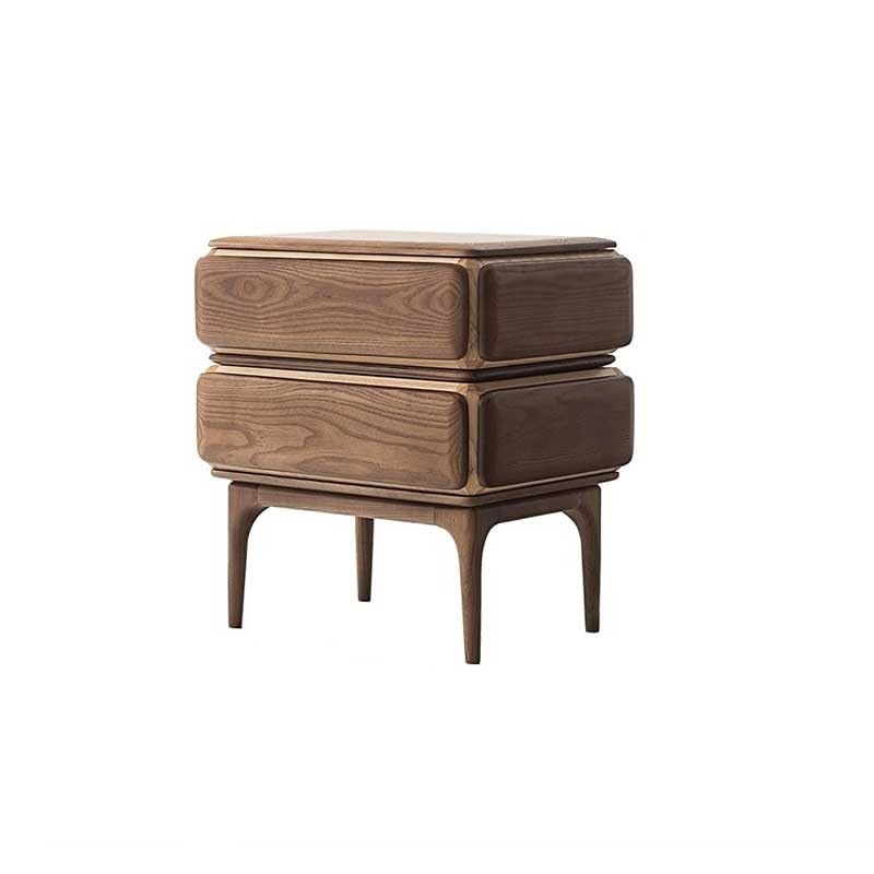 Mesita de Noche Mesita de noche de madera maciza, sencilla, for dormitorio, mesita de noche, armario de almacenamiento de madera de fresno for dormitorio doméstico Mesas Auxiliares Mesita de Noche par