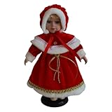 【Caractéristiques】: Figurine de poupée en porcelaine avec chapeau et longue robe, plus belles tenues dans un ancien