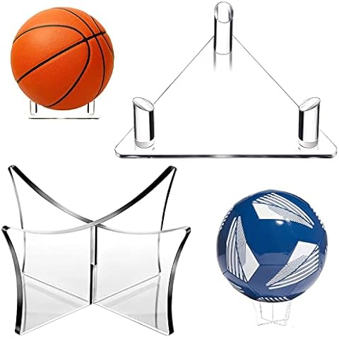 GIAK 2 Pack Acrylic Ball Display Stand Display Stand Bowling Football Stand Basketball Soccer Ball Bracket Cover