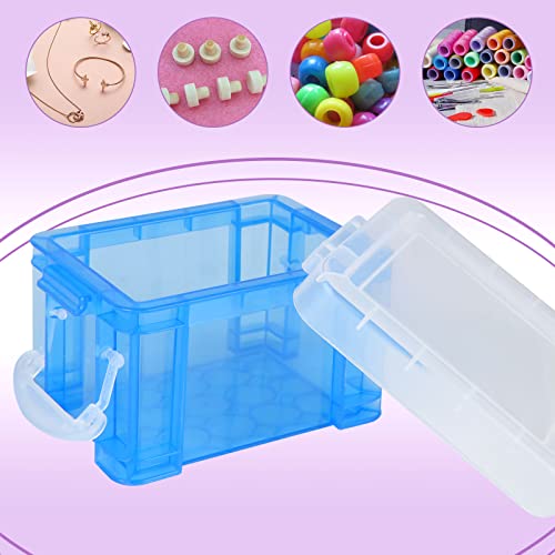Image of CertBuy 24 Pack Small Plastic Storage Box 3 x 2.5 x 2 Inches Stackable Small Craft Boxes with Lids Mini Storage Box for Beads Crafts Jewelry Small Crafts Items Accessories (8 Colors)