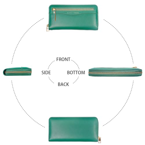 WITERY Women’s Wallet Wristlet Ladies Phone Purse Soft PU Leather Zip Around Clutch Wristlet Travel Wallet with Strap3