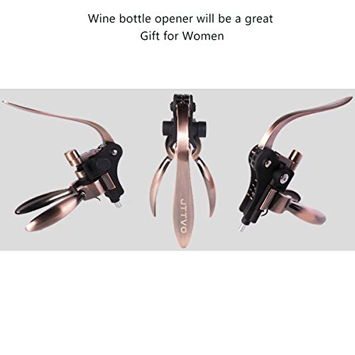 JTTVO Rabbit Wine Bottle Opener-2020 Upgraded Corkscrew Wine Opener Kit with Foil Cutter & Extra Spiral
