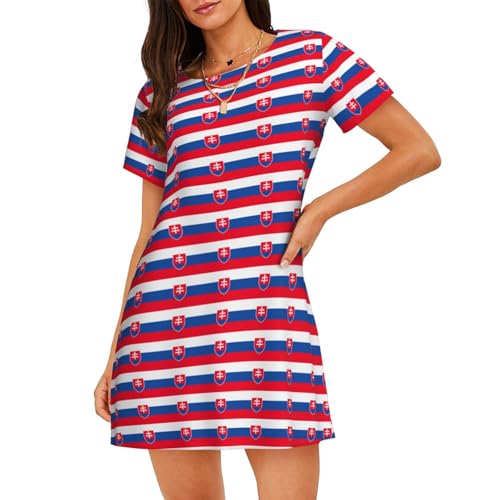 Chemise de nuit Slovaquie respirante : confort frais à manches courtes