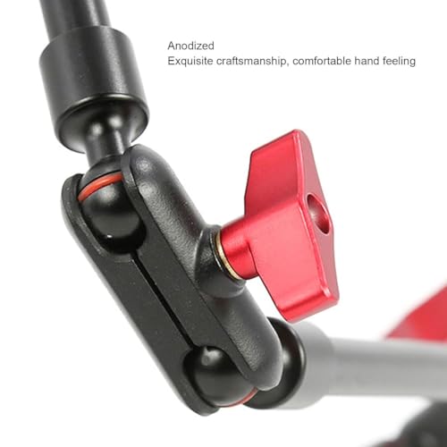 Image of PHOTOMAX Magic Arm with Super Clamp & Phone Holder, Adjustable Articulating Camera Mount Arm with 360 Rotation, 1 /4 inch & 3 /8 inch Thread for Monitor, LED Light, (31 inch Magic arm with Super clamp)
