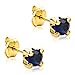 Produktbild Orovi Ohrringe Damen Gelbgold 9 Karat / 375 Gold Ohrstecker Solitär Saphir