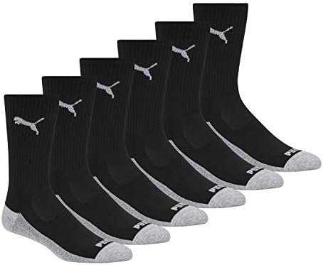PUMA Men's 6 Pack Crew Socks