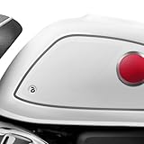 Le manopole per serbatoio BLOQ HiGrip offrono una presa eccellente senza eccessiva intrusione. La superficie a forma di diamante fornisce una trazione resistente all'abrasione senza compromettere gli indumenti o l'equipaggiamento motociclistico.