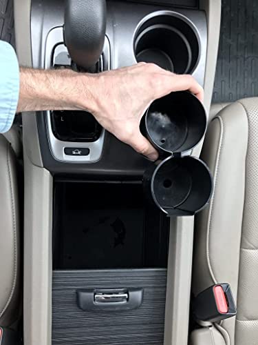 Organizador para consola con portavasos doble negro miniatura 5