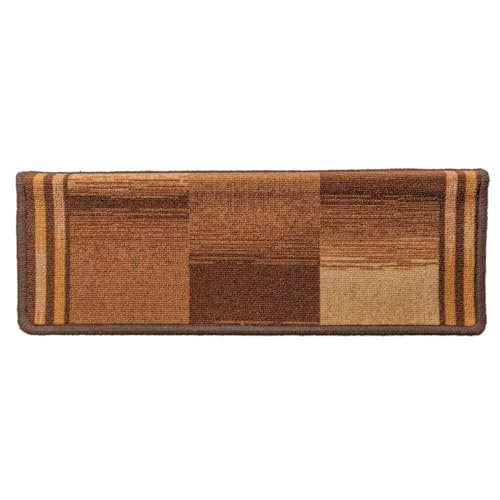 ATOMSTACK MAKER Lot de 10 tapis d'escalier autocollants - Marron - 65 x 21 x 4 cm - Antidérapant et insonorisant - En 100 % polyamide - Protection d'escalier pour l'intérieur - Avec ruban adhésif