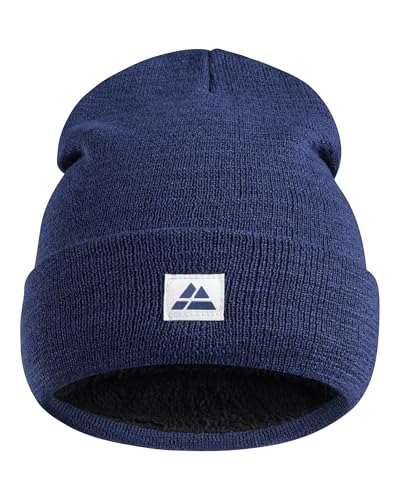 DANISH ENDURANCE Fleece Mütze aus recyceltem Material, Beanie Wintermütze, Fischermütze, Warm & Atmungsaktiv, Unisex, für Herren & Damen, Blau, Einheitsgröße