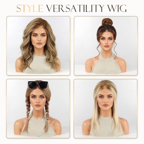 Image of KKU 4x4 Lace Front Human Hair Wig, 100% Real Human Hair Wigs for Women, Natural Looking Hairline, Soft & Comfortable Cap, HD Lace Wig