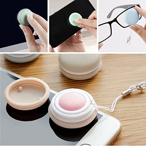 8PCS Macaron Phone Screen Cleaner, Macaron Mobile Phone Screen Wipe, Macaron Phone Screen Cleaner Key Pendant