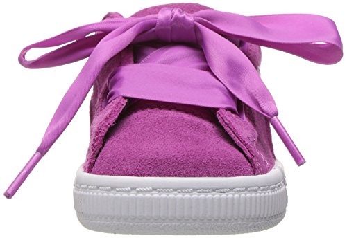 Puma Baby Girls Suede Heart Sneaker, Rose Violet White, 7 Infant2