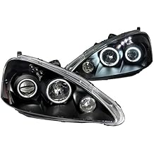 Anzo USA 121197 Acura RSX Projector with Halo Black Clear Headlight Assembly - Sold in Pairs