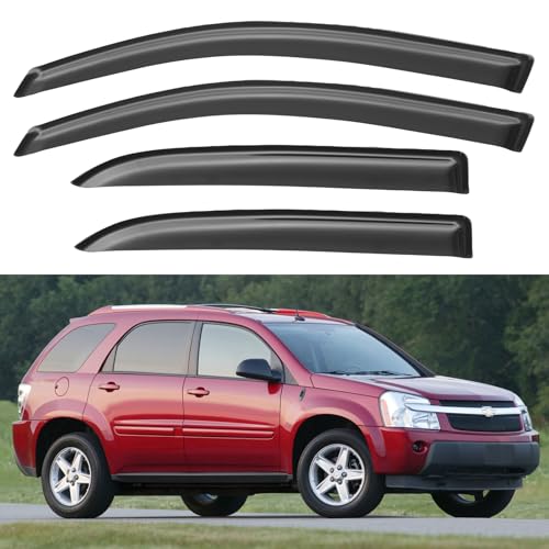 Image of Window Visors Rain Guards for 2005 2006 2007 2008 2009 Chevy Equinox, Out-Channel Window Vent Wind Deflectors Visors Shades for 2006-2009 Pontiac Torrent