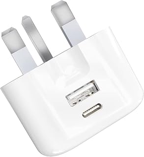 Fast Charger Plug with 20W for 15/15 Plus/15 Pro/15 Pro Max/14/14 Plus/14 Pro Max/13/13 Pro Max/12 Mini/SE 2022,iPad, Air Pods Pro, S22, Dual Ports USBC PD 3.0 Mains UK C Wall Charging Power Adapter