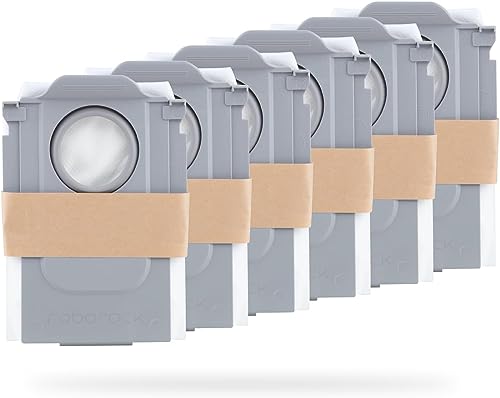 roborock Offizieller Staubbeutel kompatibel mit den Saugrobotermodellen: Saros Serie/S Serie/Qrevo Curv Serie/Qrevo Serie/QV Serie Zubehör für Saugroboter 6 Stück