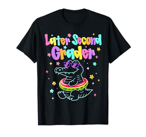Last Day of School Later Second Grader Gator Kids T-Shirt