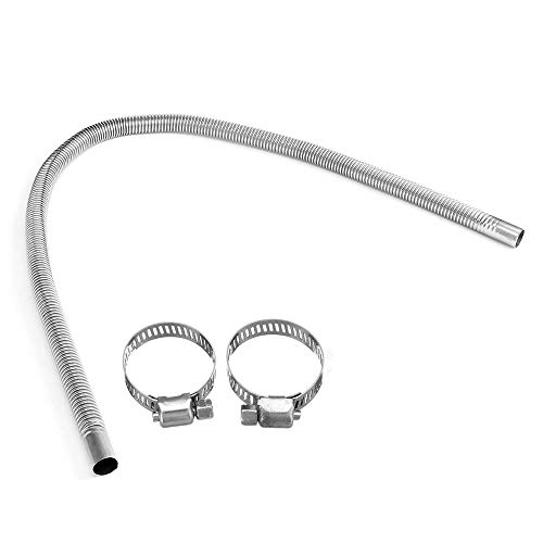 Honeytecs 1 m / 3.28 pés de aço inoxidável tubo de escape estacionamento aquecedor de ar tanque de g