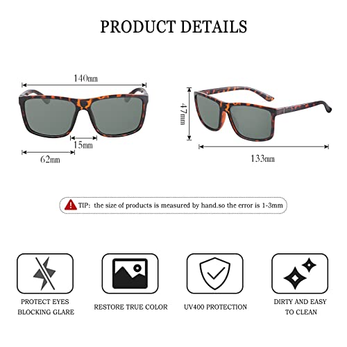 Image of Men's Sports Polarized Sunglasses Square Frame Glasses NP1007