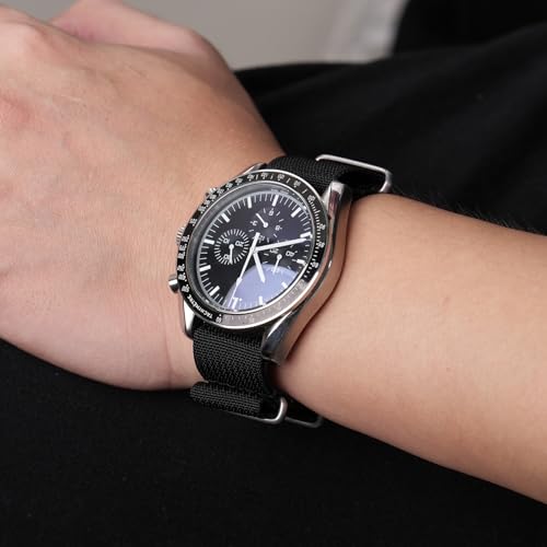 Image of TACTICAL FROG Nylon Watch Band 18mm 19 mm 20mm 22 mm 24 mm, Waterproof Military Watch Straps Replacement for Men Women, With Stainless Steel Buckle