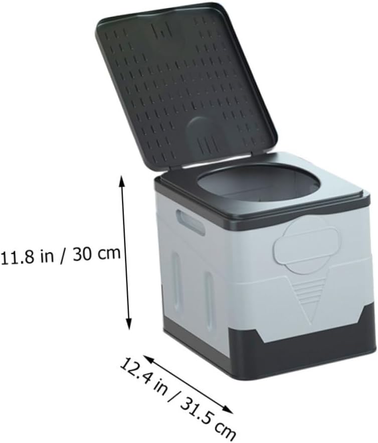 IMIKEYA Portable Folding Toilet for Adults Emergency Outdoor Travel Potty Storage Box for Camping Road Trips and Car Use