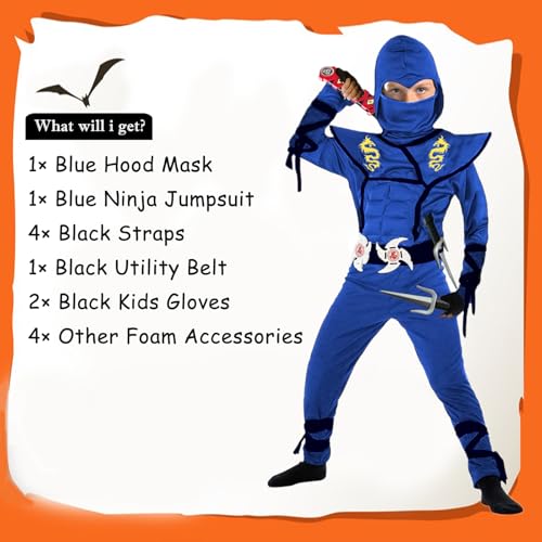 Disfraz Niño Ninja con Accesorios de Lujo miniatura 3