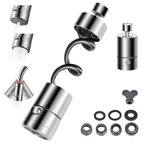 Trendecor Extendable Kitchen Tap Spray Head, 360° Swivel 2 FunctionalTap Sprayer Attachment for Kitchen Sink Universal Tap Adapter Attachment Kitchen Tap Spray Head Attachment