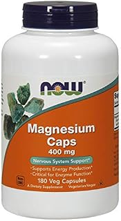 NOW Supplements, Magnesium 400 mg, Enzyme Function*, Nervous System Support*, 180 Capsules