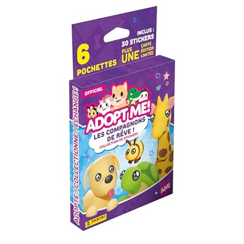 Panini Adopt ME ON Roblox Blister 6 Fundas + 1 Tarjeta de edición Limitada (004746KBF6)