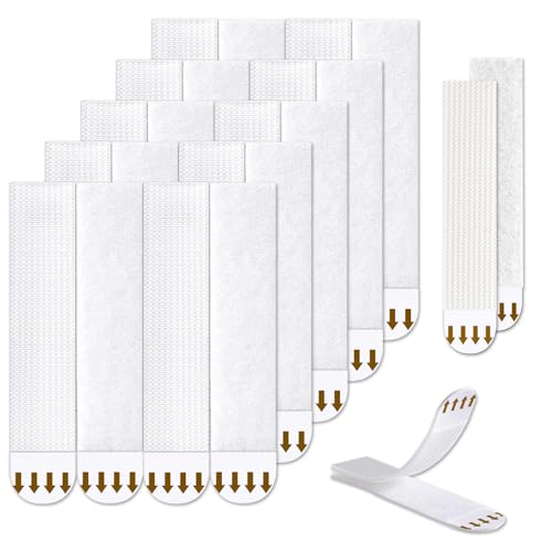 TDZJONE Picture Hangers Strips Kit Heavy Duty, 20-Pairs(40 Strips) 0.63x2.76in Sticky, Picture...